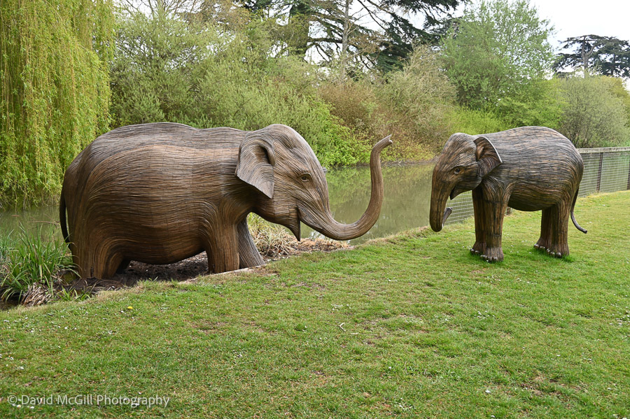 Elephant Family Sculptures at Sudeley Castle, Gloucestershire
