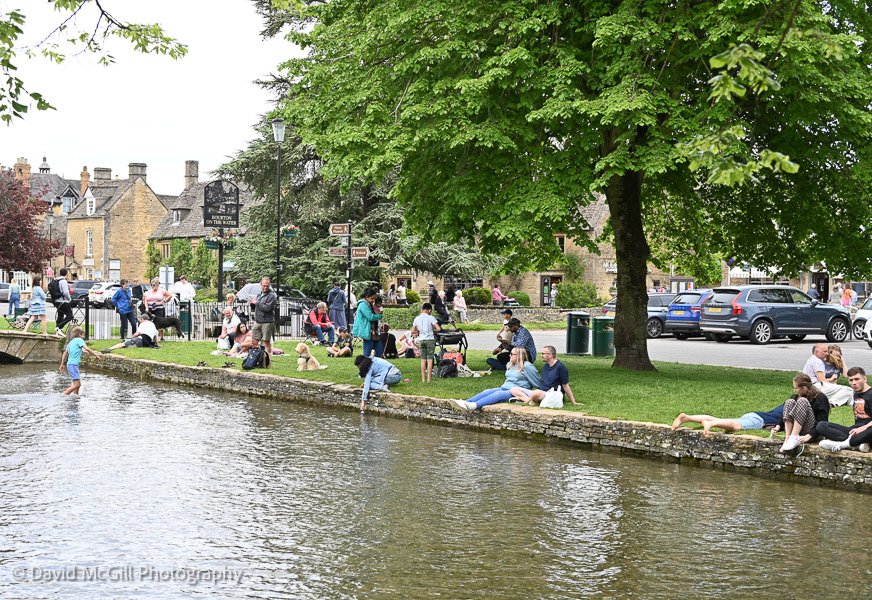 Holiday crowds in Bourton on the Water